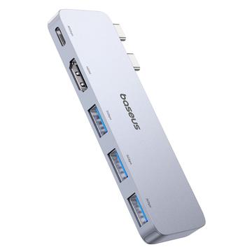 Baseus UltraJoy 5-Port USB-C Hub - HDMI, USB-C, 3x USB-A - Gris