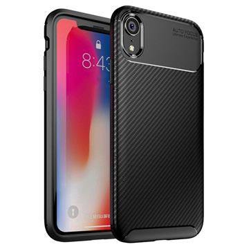 Coque iPhone XR Beetle Fibre de Carbone - Noire