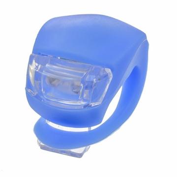 Lampe de vélo avant et arrière en silicone Lampe de vélo LED polyvalente Lampe frontale résistante à l\'eau Lampe arrière pour la sécurité des cyclistes - Bleu