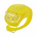 Lampe de vélo avant et arrière en silicone Lampe de vélo à LED polyvalente Lampe frontale résistante à l'eau Lampe arrière pour la sécurité du cyclisme - Jaune