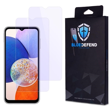 Protection d\'écran Samsung Galaxy A14 en verre trempé BlueDefend Anti-Blue Light - 2 Pcs.