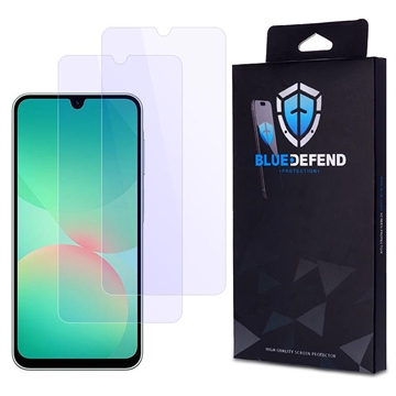 Protection d\'écran Samsung Galaxy A26 en verre trempé BlueDefend Anti-Blue Light - 2 Pcs.