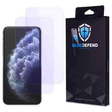 Protection d\'écran iPhone 11 Pro Max en verre trempé BlueDefend Anti-Blue Light - 2 Pcs.