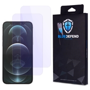 Protection d'écran iPhone 12 Pro en verre trempé BlueDefend Anti-Blue Light - 2 Pcs.