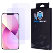 Protection d'écran iPhone 13 en verre trempé BlueDefend Anti-Blue Light - 2 Pcs.