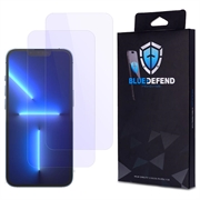 Protection d'écran iPhone 13 Pro en verre trempé BlueDefend Anti-Blue Light - 2 Pcs.