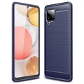 Coque Samsung Galaxy A42 5G en TPU Brossé - Fibre de Carbone