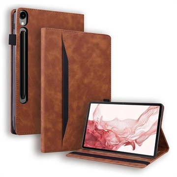 Etui Folio Samsung Galaxy Tab S11/S10 Lite/S10 FE/S9 FE/S9/S8/S7 Business Style - Marron
