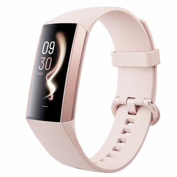 C80 Bracelet intelligent de température corporelle avec écran AMOLED de 1.1 pouce et surveillance de la fréquence cardiaque, de la pression artérielle et de l\'oxygène dans le sang (Emballage ouvert - Satisfaisant Bulk) - or / rose