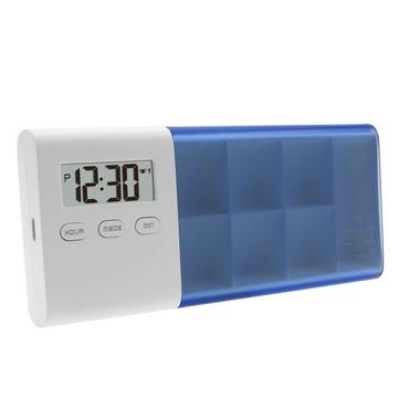 CR-250 Organisateur de pilules intelligent avec minuterie électronique et 7 compartiments - Bleu