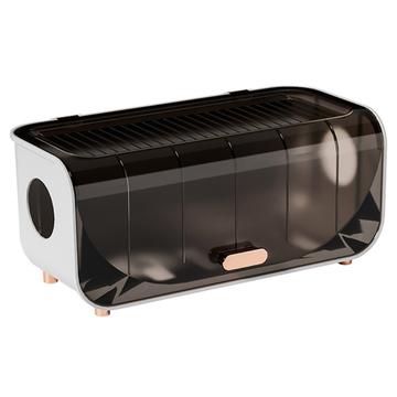 Boîte de gestion des câbles avec couvercle - Organisateur de barrettes d\'alimentation et cache-cordon