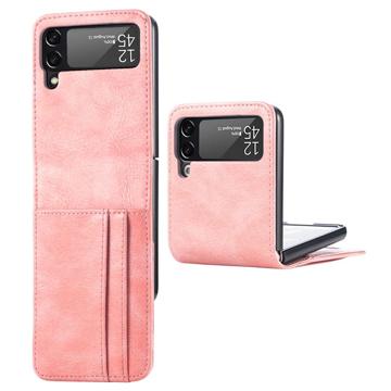 Étui Portefeuille Samsung Galaxy Z Flip4 - Serie Card - Rose