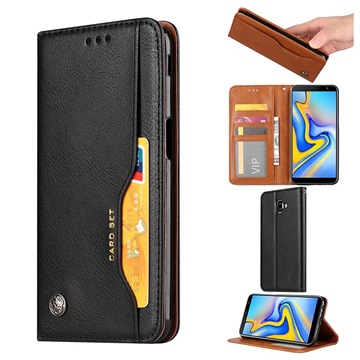 Étui Portefeuille Samsung Galaxy J6+ - Série Card Set - Noir