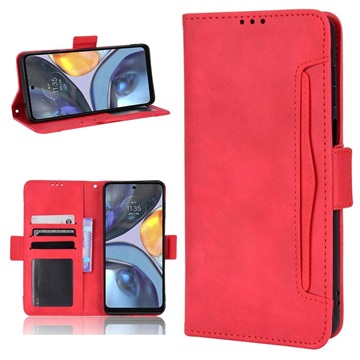 Étui Portefeuille Motorola Moto G22 - Série Cardholder - Rouge