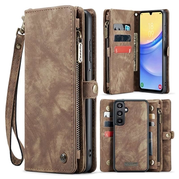 Étui Portefeuille Samsung Galaxy A16 5G Multifonctionnel 2-en-1 Caseme 008 - Marron
