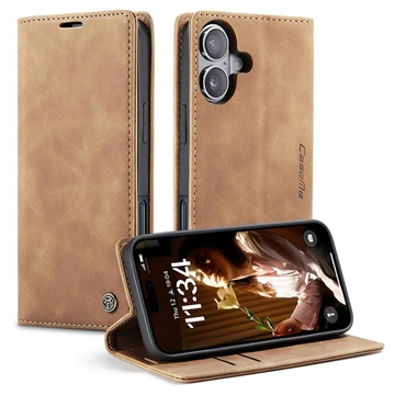 Étui Portefeuille iPhone 16 Plus Caseme Série 013 - Marron