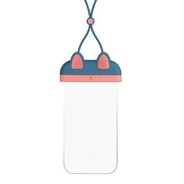 Étui universel étanche oreilles de chat - 7" - Bleu