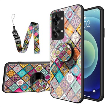 Coque Hybride OnePlus Nord 2T Checkered Pattern - Mandala Coloré