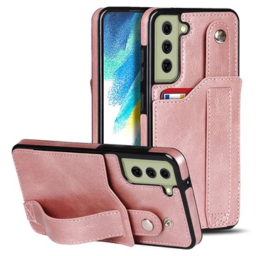 Coque TPU Revêtue avec RFID pour Samsung Galaxy S21 FE 5G - Rose Doré