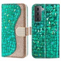 Etui Portefeuille Samsung Galaxy S21 FE 5G - Série Croco Bling