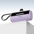 Cyke X3 Lightning Power Bank avec câbles USB-C et USB-A - 5000mAh - Violet