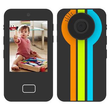 D16 Caméra pour téléphone d\'enfant à double objectif / Jouet pour téléphone avec carte mémoire 32G - Noir