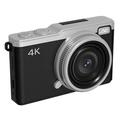 D72 Appareil photo numérique portable 4K avec zoom 16X, carte mémoire 32 Go - Noir