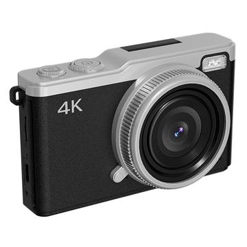 D72 Appareil photo numérique portable 4K avec zoom 16X, carte mémoire 32 Go - Noir
