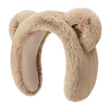 DEZ45 Bandeau / cache-oreilles en peluche pour l\'hiver - Kaki