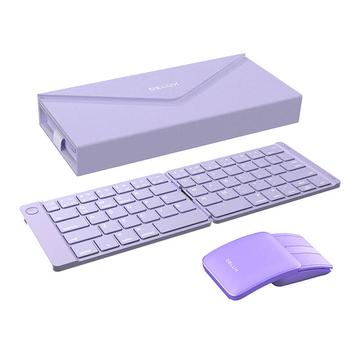 Ensemble clavier sans fil pliable Delux KF10 et souris MF10PRO