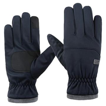 Gants d\'hiver à écran tactile pour hommes, doublés en polaire, pour la conduite et le cyclisme