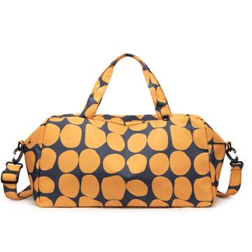 Sac de voyage étanche avec séparation sèche et humide - Orange / Noir