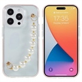 Coque iPhone 14 Pro en TPU - Série Dual-Color - Bracelet en Perles
