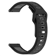 Bracelet Sports Garmin Vivoactive 6 en Silicone Bicolore - Noir / Gris
