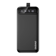 Dudao K8s+ Power Bank 30000mAh - 2x USB / USB-C, lumière LED - Noir