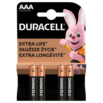 Piles Duracell DuraLock C&B LR03/AAA - 4 pièces