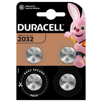 Pile bouton Duracell Mini CR2032 3V - 4 Pcs.