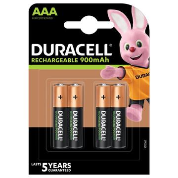 Piles rechargeables Duracell Recharge Turbo R03/AAA 900mAh - 4 Pcs.