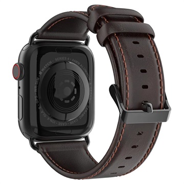 Bracelet Apple Watch Series 10/9/8/SE (2022)/7/SE/6/5/4/3/2/1 en Cuir Dux Ducis - 42mm/41mm/40mm/38mm - Café