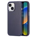 Coque iPhone 14 Plus Revêtue de Cuir Dux Ducis Naples - Bleu