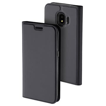 Étui à Rabat Samsung Galaxy J4 Dux Ducis Skin Pro (Emballage ouvert - Excellent) - Gris Foncé