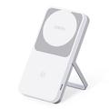 Station de recharge sans fil magnétique 3-en-1 Duzzona W19 15W - Compatible MagSafe - Blanc
