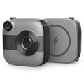 E49B Mini Style appareil photo 10000mAh Banque d'alimentation magnétique sans fil - 20W - Noir / Gris