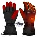 Gants chauffants électriques à écran tactile avec 2 batteries de 5000mAh - Noir
