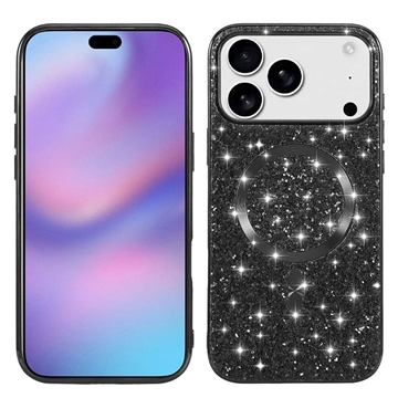 Coque iPhone 17 Pro à paillettes électrolytiques - Compatible MagSafe - Noire