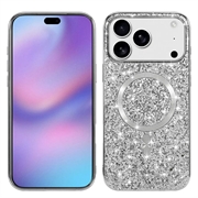 Coque iPhone 17 Pro à paillettes électrolytiques - Compatible MagSafe - Argente