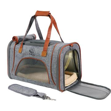 Sac de transport élégant pour chien - 46x26x28cm - Gris