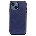 Coque iPhone 14 Plus en Cuir Elegant - Bleue