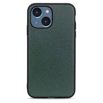 Coque iPhone 14 Plus en Cuir Elegant - Vert