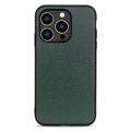 Coque iPhone 14 Pro en Cuir Elegant - Verte